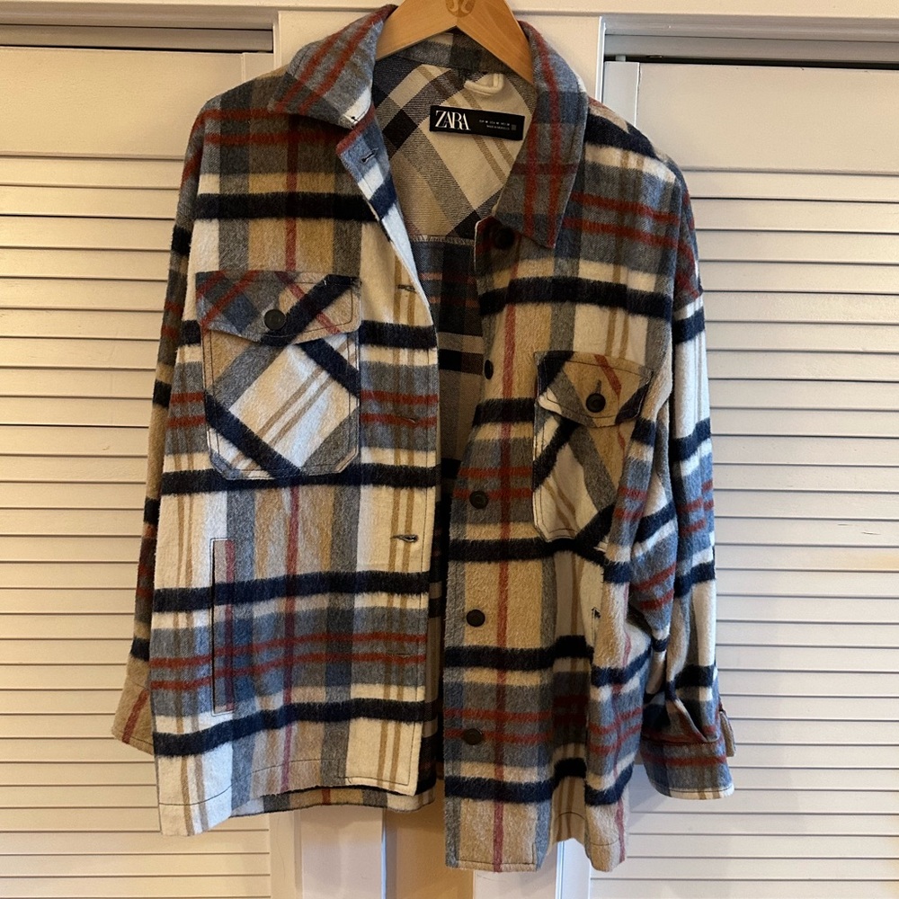 Zara Plaid Shacket - Picture 3 of 5
